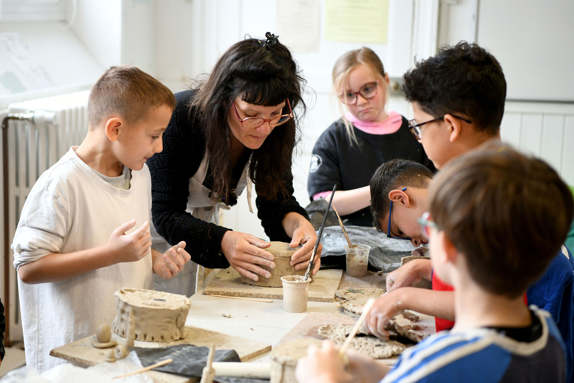 CE2 de l'école de Jules Simon en parcours artistique avec Stéphanie Martin