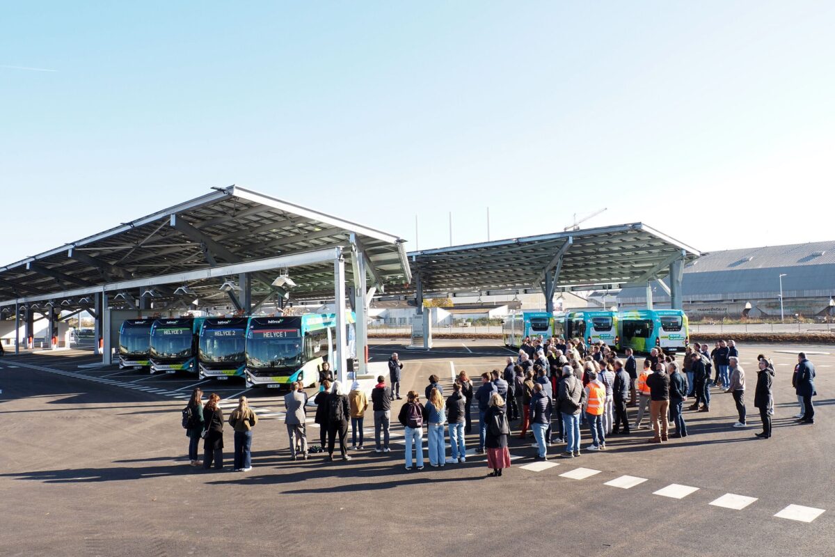 Inauguration du CETEX, centre technique et d'exploitation des bus Hélyce